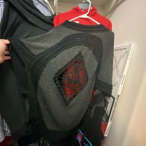 BOHO style crocheted wrap.